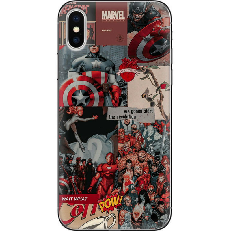 Чехол Uprint Apple iPhone X Marvel Avengers
