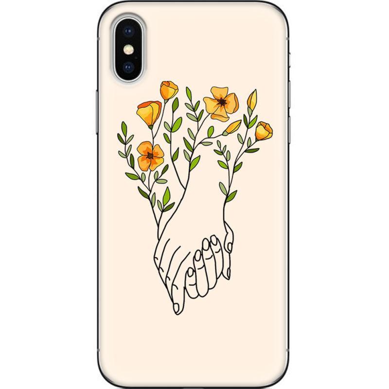 Чехол Uprint Apple iPhone X Flower Hands