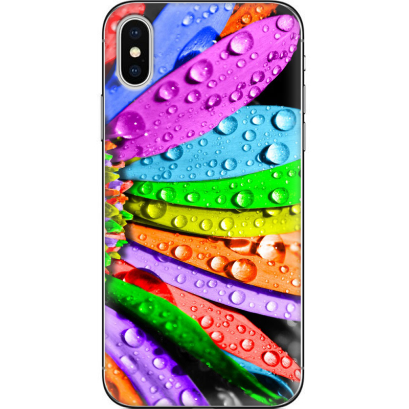 Чехол Uprint Apple iPhone X Colored Chamomile