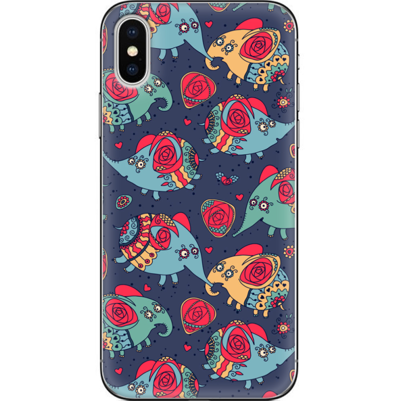 Чехол Uprint Apple iPhone X Flying Elephants