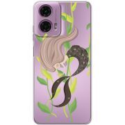 Прозрачный чехол BoxFace Motorola G24 Power Cute Mermaid