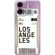 Прозрачный чехол BoxFace Motorola G24 Power Ticket Los Angeles