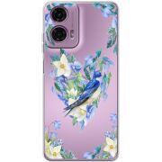 Прозрачный чехол BoxFace Motorola G24 Power Spring Bird