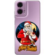 Прозрачный чехол BoxFace Motorola G24 Power Cool Santa