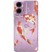 Прозрачный чехол BoxFace Motorola G24 Power Japanese Koi Fish