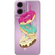 Прозрачный чехол BoxFace Motorola G24 Power Donuts