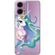 Чехол со стразами Motorola G24 Power Unicorn Queen