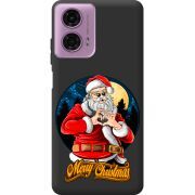 Черный чехол BoxFace Motorola G24 Power Cool Santa