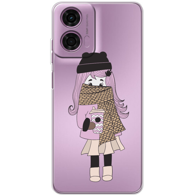 Прозрачный чехол BoxFace Motorola G04 Winter Morning Girl