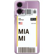 Прозрачный чехол BoxFace Motorola G04 Ticket Miami