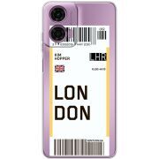 Прозрачный чехол BoxFace Motorola G04 Ticket London