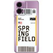 Прозрачный чехол BoxFace Motorola G04 Ticket Springfield