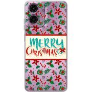 Прозрачный чехол BoxFace Motorola G04 Vintage Christmas Pattern