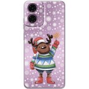 Прозрачный чехол BoxFace Motorola G04 Christmas Deer with Snow