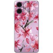 Прозрачный чехол BoxFace Motorola G04 Pink Magnolia