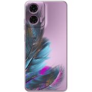 Прозрачный чехол BoxFace Motorola G04 Feathers