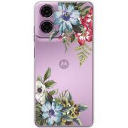 Прозрачный чехол BoxFace Motorola G04 Floral