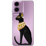 Чехол со стразами Motorola G04 Egipet Cat