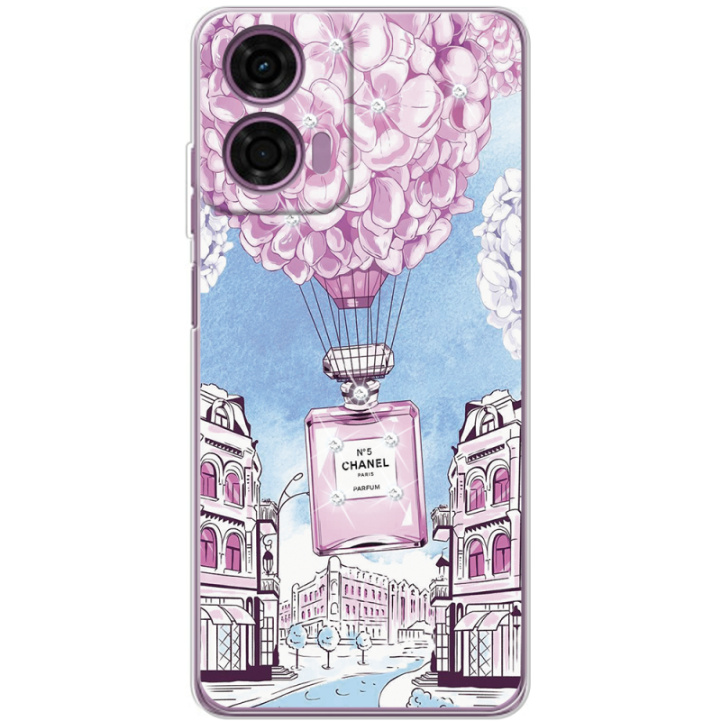 Чехол со стразами Motorola G04 Perfume bottle