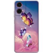 Чехол со стразами Motorola G04 Butterflies