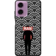 Черный чехол BoxFace Motorola G04 Man Pattern