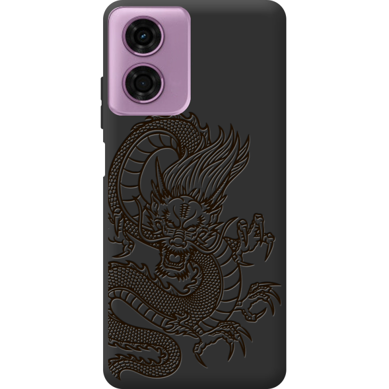 Черный чехол BoxFace Motorola G04 Chinese Dragon