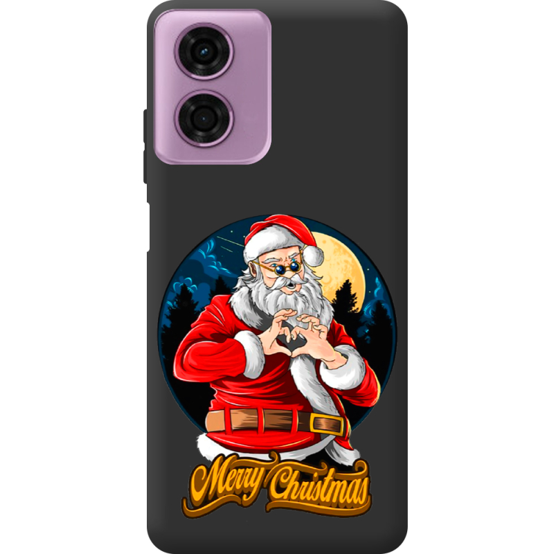 Черный чехол BoxFace Motorola G04 Cool Santa