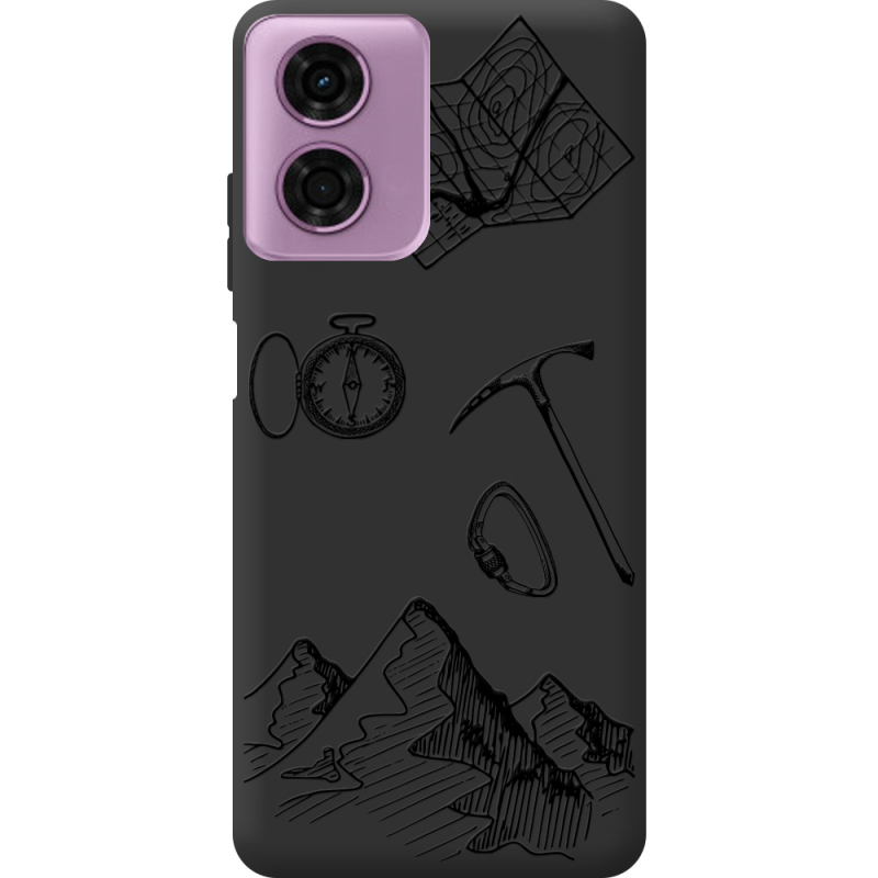 Черный чехол BoxFace Motorola G04 Mountains