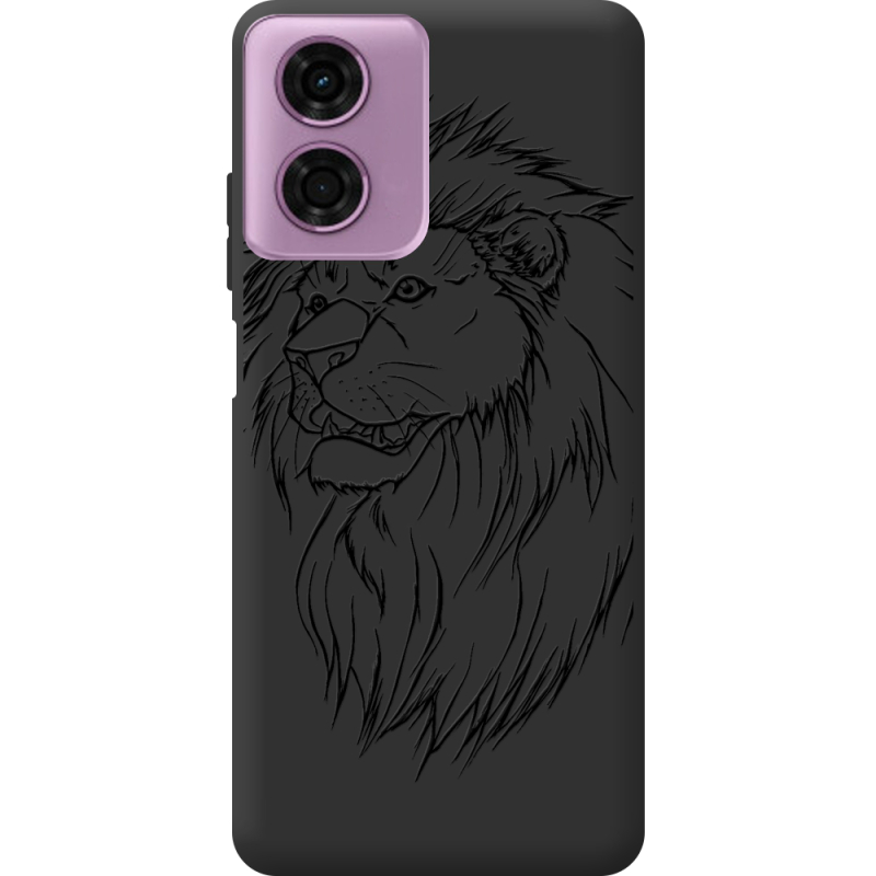 Черный чехол BoxFace Motorola G04 Lion