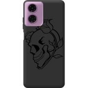 Черный чехол BoxFace Motorola G04 Skull and Roses