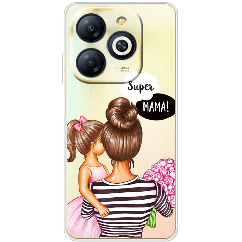 Прозрачный чехол BoxFace Infinix Smart 8 Plus Super Mama and Daughter