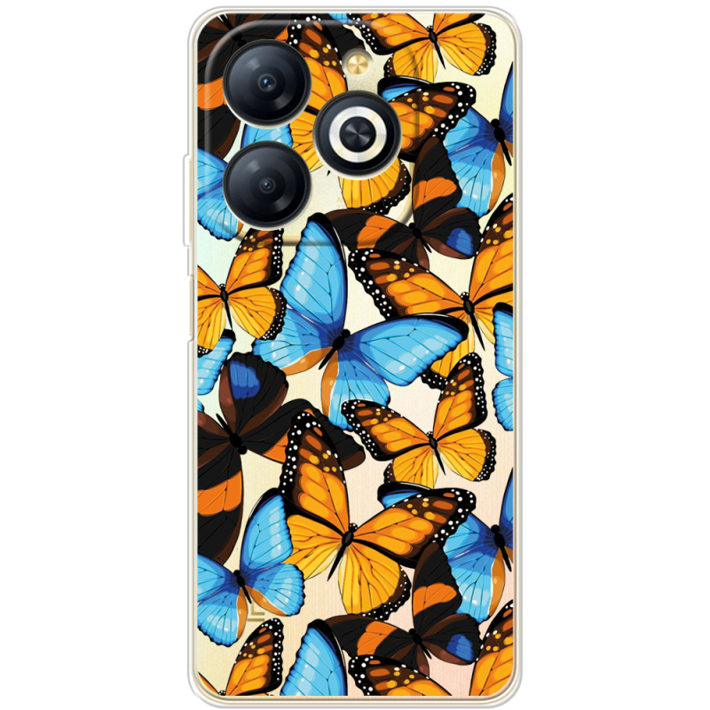 Прозрачный чехол BoxFace Infinix Smart 8 Plus Butterfly Morpho