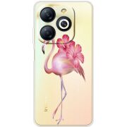 Прозрачный чехол BoxFace Infinix Smart 8 Plus Floral Flamingo