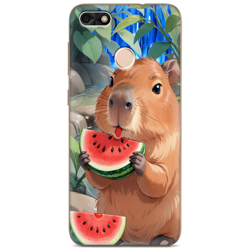 Чехол Uprint Huawei Nova Lite 2017 Капібара з кавуном