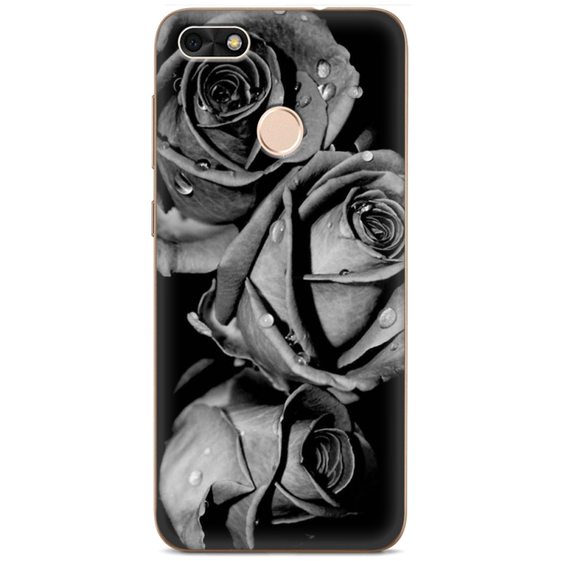 Чехол Uprint Huawei Nova Lite 2017 Black and White Roses