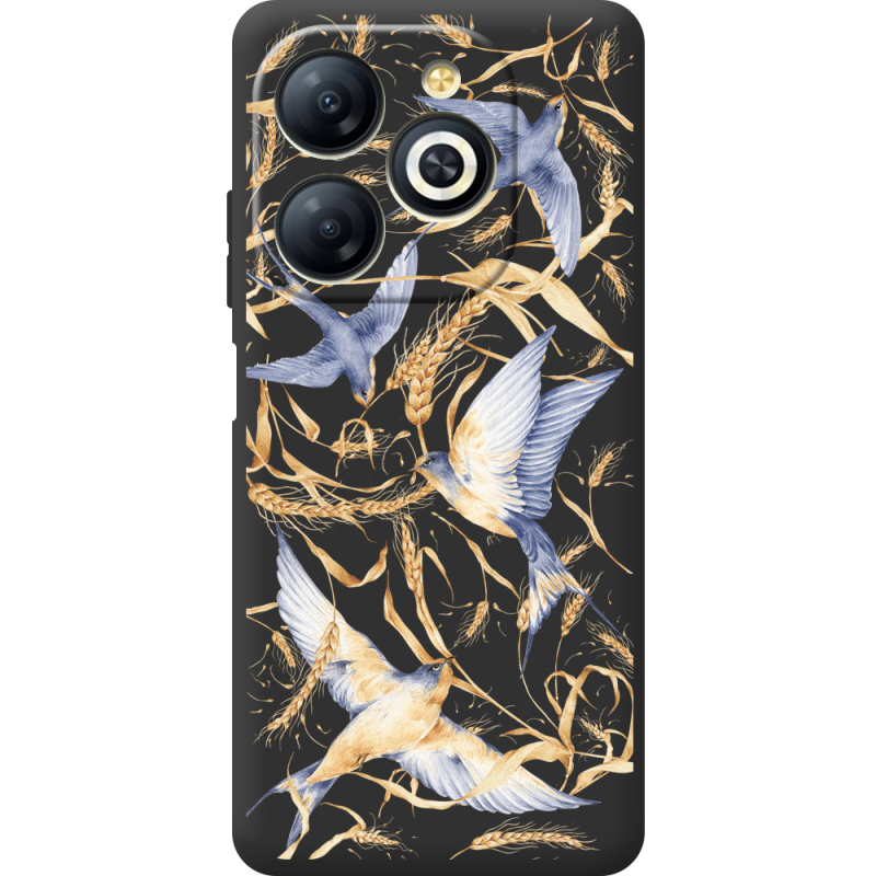 Черный чехол BoxFace Infinix Smart 8 Plus Ластівки