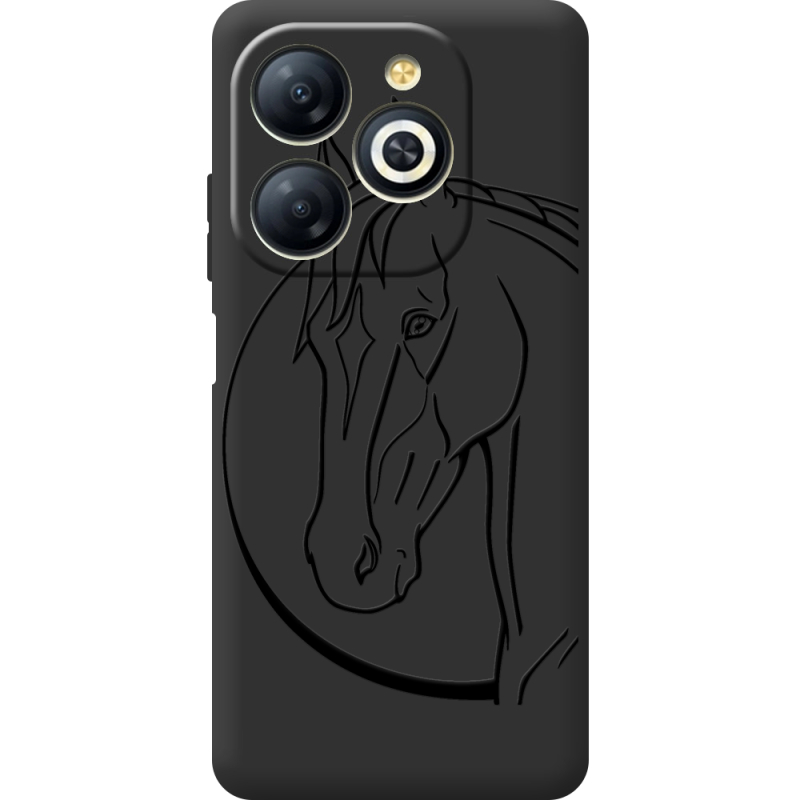 Черный чехол BoxFace Infinix Smart 8 Plus Horse