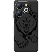 Черный чехол BoxFace Infinix Smart 8 Plus Grizzly Bear