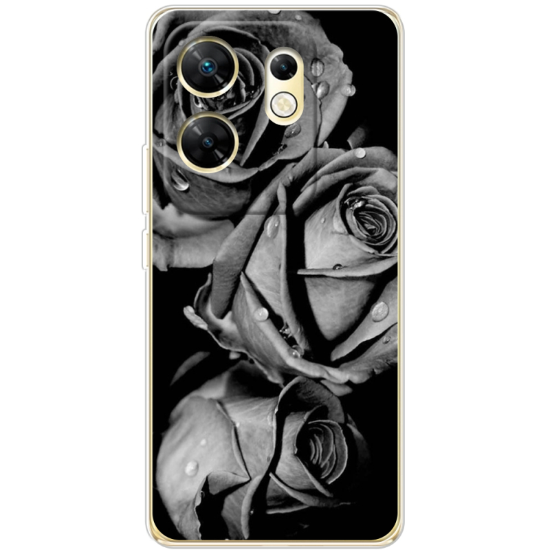 Чехол BoxFace Infinix Zero 30 4G Black and White Roses