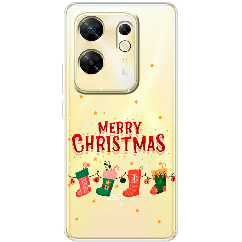 Прозрачный чехол BoxFace Infinix Zero 30 4G Merry Christmas