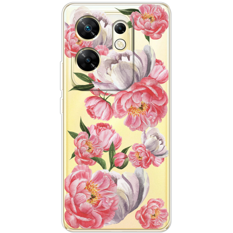 Прозрачный чехол BoxFace Infinix Zero 30 4G Peony Watercolor Style