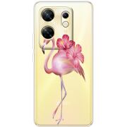 Прозрачный чехол BoxFace Infinix Zero 30 4G Floral Flamingo