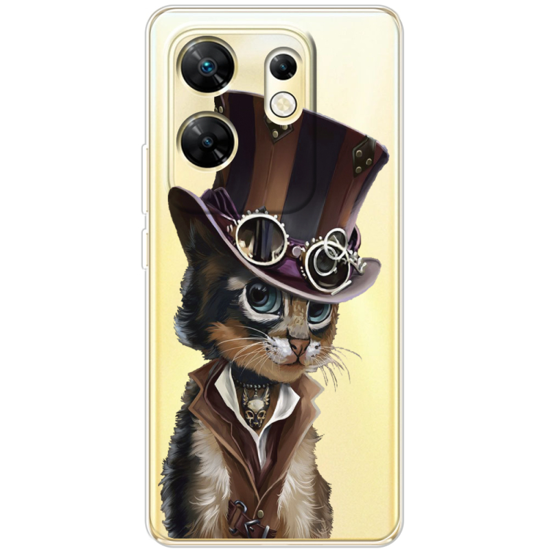 Прозрачный чехол BoxFace Infinix Zero 30 4G Steampunk Cat