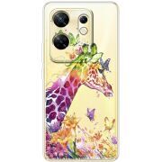 Прозрачный чехол BoxFace Infinix Zero 30 4G Colorful Giraffe