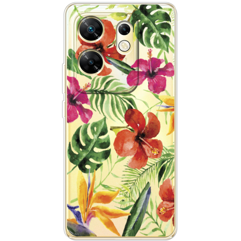 Прозрачный чехол BoxFace Infinix Zero 30 4G Tropical Flowers