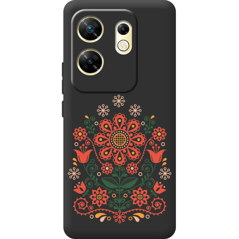 Черный чехол BoxFace Infinix Zero 30 4G Ukrainian Ornament