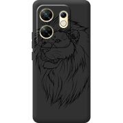 Черный чехол BoxFace Infinix Zero 30 4G Lion