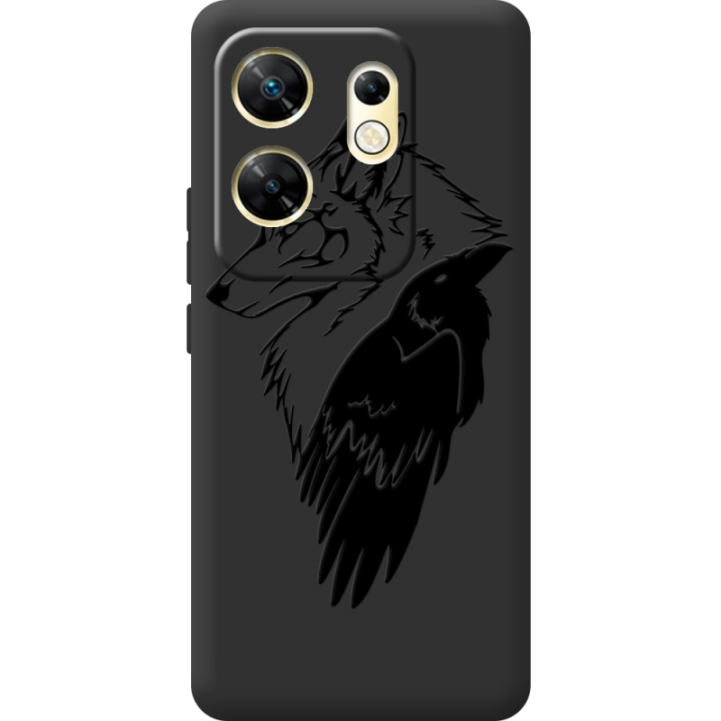 Черный чехол BoxFace Infinix Zero 30 4G Wolf and Raven