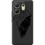 Черный чехол BoxFace Infinix Zero 30 4G Wolf and Raven