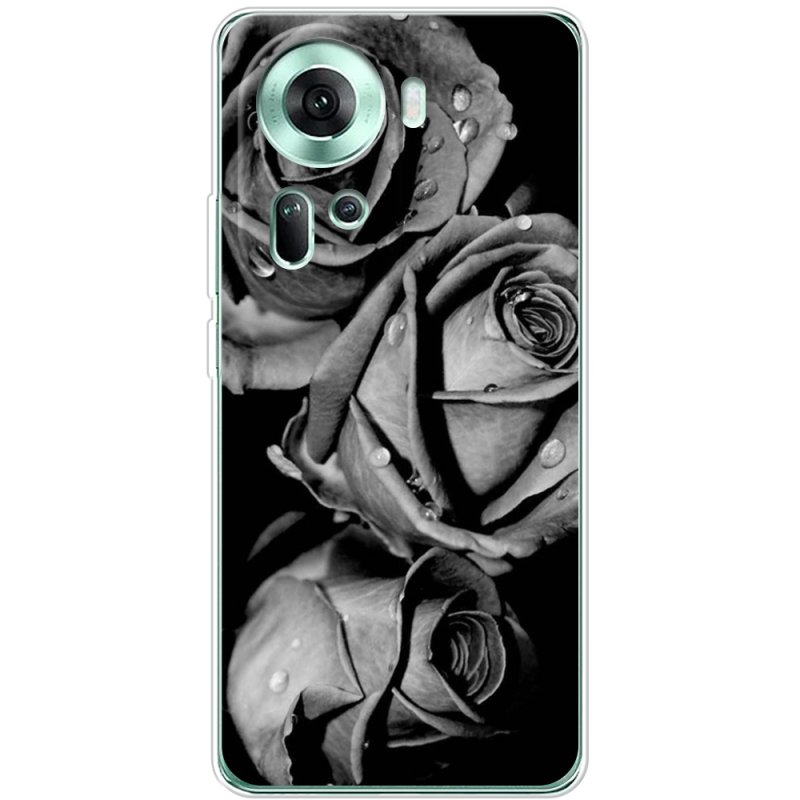 Чехол BoxFace OPPO Reno 11 5G Black and White Roses